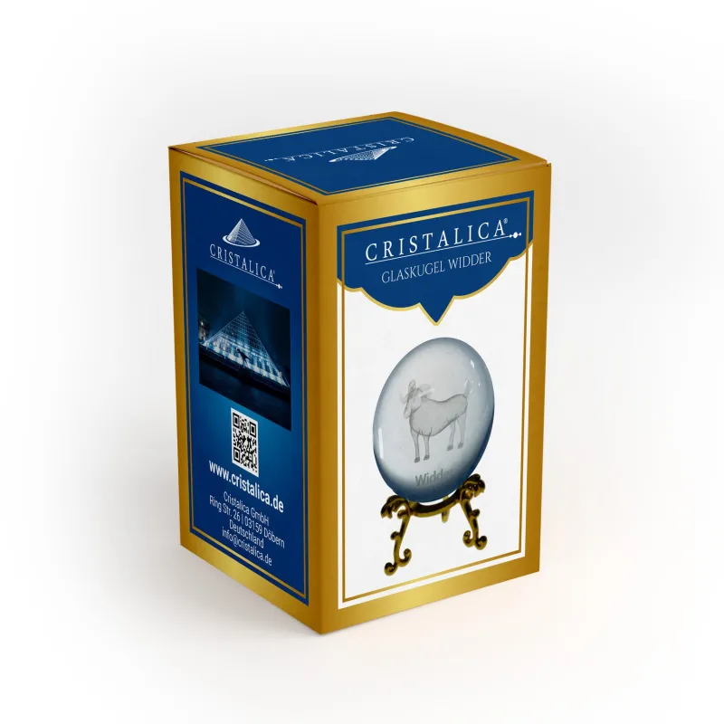 Sternzeichen|Valentienstag^Cristalica Glaskugel mit Sternzeichen und Stand Durchmesser ca. 6cm
