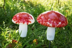 Tiere & Figuren^Art Glass Glas-Pilz 20cm Gartenflair inkl. Stab