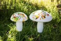 Tiere & Figuren^Art Glass Glas-Pilz 20cm Gartenflair inkl. Stab