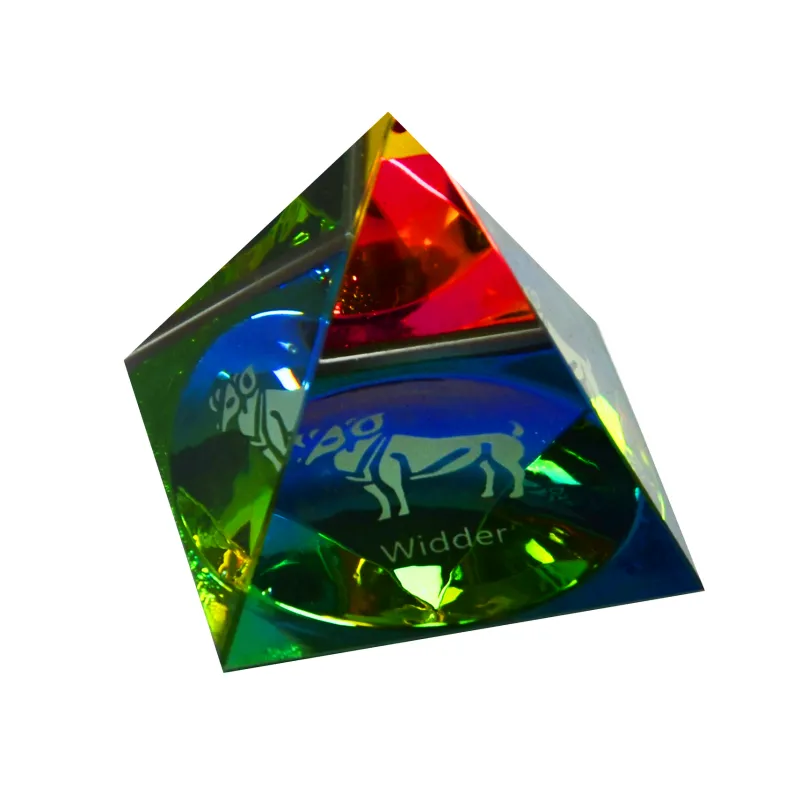 Valentienstag|Frauen^Cristalica Glaspyramide mit Sternzeichen Höhe ca. 6,5cm