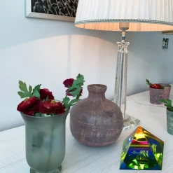 Valentienstag|Frauen^Cristalica Glaspyramide mit Sternzeichen Höhe ca. 6,5cm