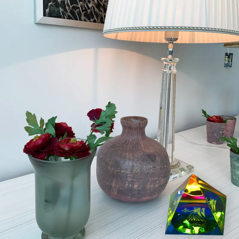 Valentienstag|Frauen^Cristalica Glaspyramide mit Sternzeichen Höhe ca. 6,5cm