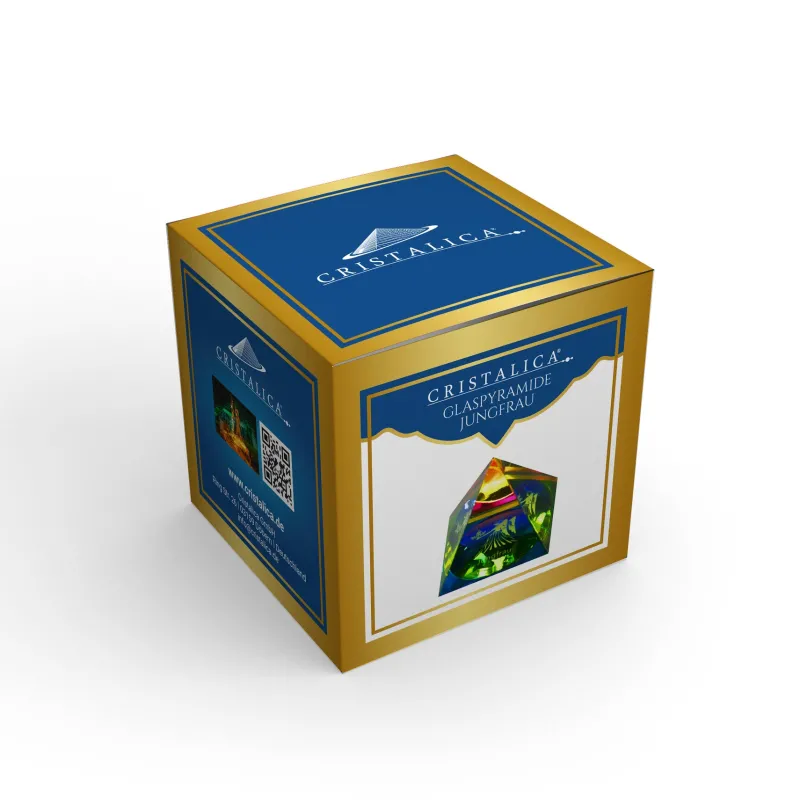 Valentienstag|Frauen^Cristalica Glaspyramide mit Sternzeichen Höhe ca. 6,5cm