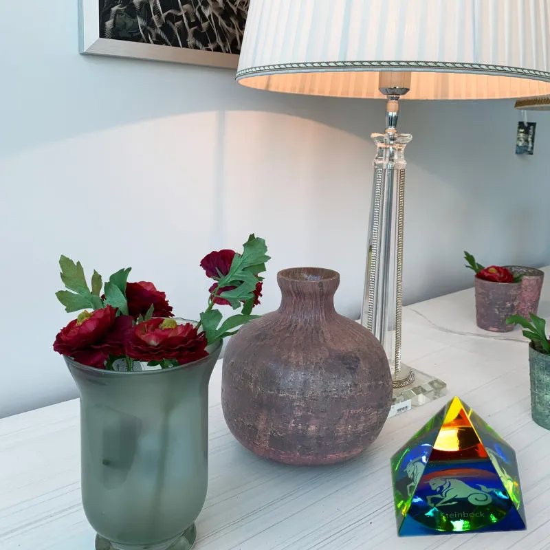 Valentienstag|Frauen^Cristalica Glaspyramide mit Sternzeichen Höhe ca. 6,5cm