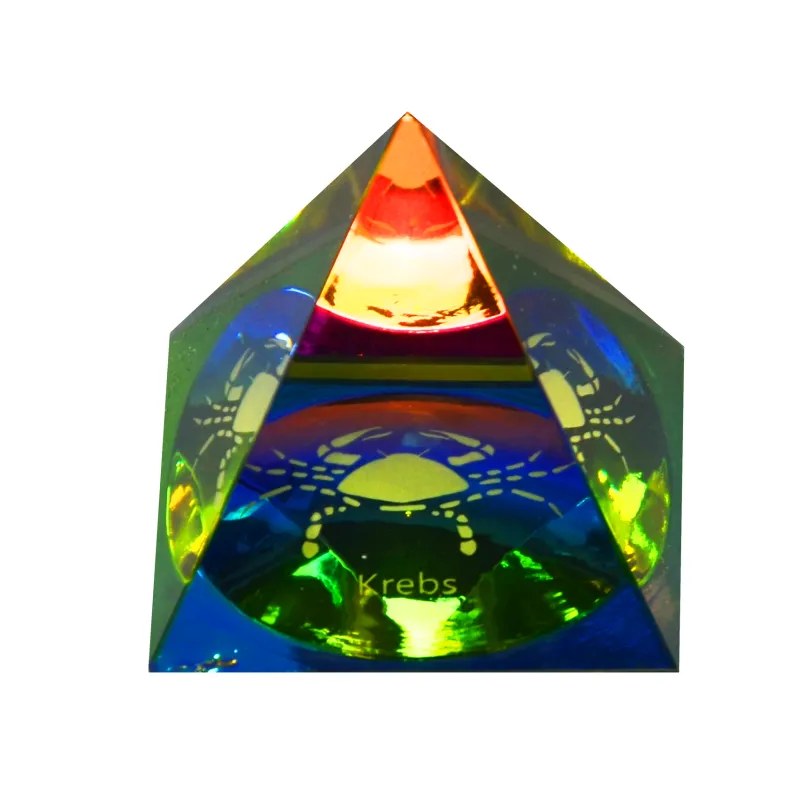 Valentienstag|Frauen^Cristalica Glaspyramide mit Sternzeichen Höhe ca. 6,5cm