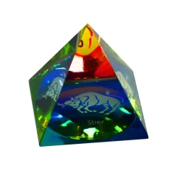 Valentienstag|Frauen^Cristalica Glaspyramide mit Sternzeichen Höhe ca. 6,5cm