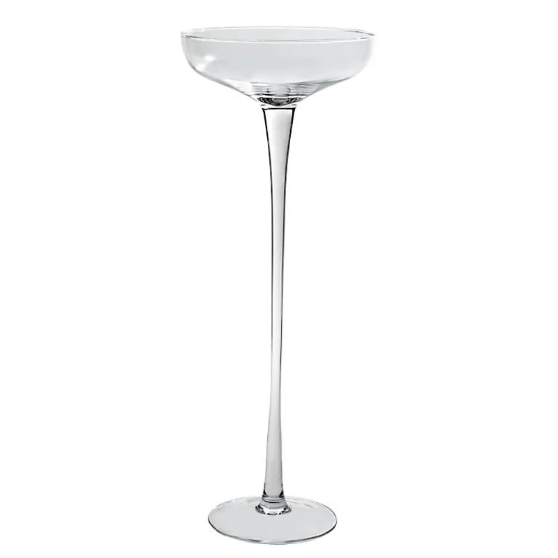 Geburtstag|Frauen^Cristalica Kingdom Glasschale auf Fuß Monaco Famous 70cm Kerzenhalter Deko Gefäß Klarglas Geschenk