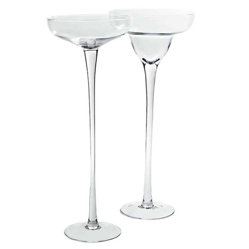 Geburtstag|Frauen^Cristalica Kingdom Glasschale auf Fuß Monaco Famous 70cm Kerzenhalter Deko Gefäß Klarglas Geschenk