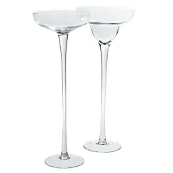 Kerzenhalter^Cristalica Kingdom Glasschale auf Fuß Rita Famous 70cm Kerzenhalter Deko Gefäß Klarglas Geschenk