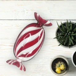 Valentienstag|Schalen & Schüsseln^Cristalica Glasschale Fusing Bonbon Länge ca. 34cm