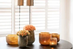 Schalen^Glaswaren sonstige Glasschale Thick Colori 26cm goldgelb