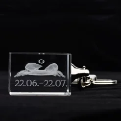 Sternzeichen|Geburtstag^Designmonster Glasschlüsselanhänger Sternzeichen Krebs 3x2cm