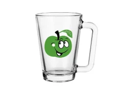 Tassen^Cristalica Glastasse freche Früchte 250ml 3-fach. sort.