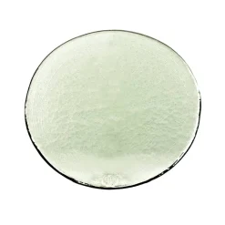 Teller & Platten^Art Glass Glasteller Thüringer Waldglas 26cm flach Kuchenplatte Servierteller grün