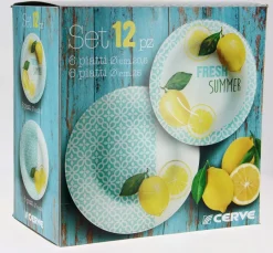 Einweihung|Teller & Platten^Glaswaren sonstige Glasteller-Set Fresh Summer 12tlg