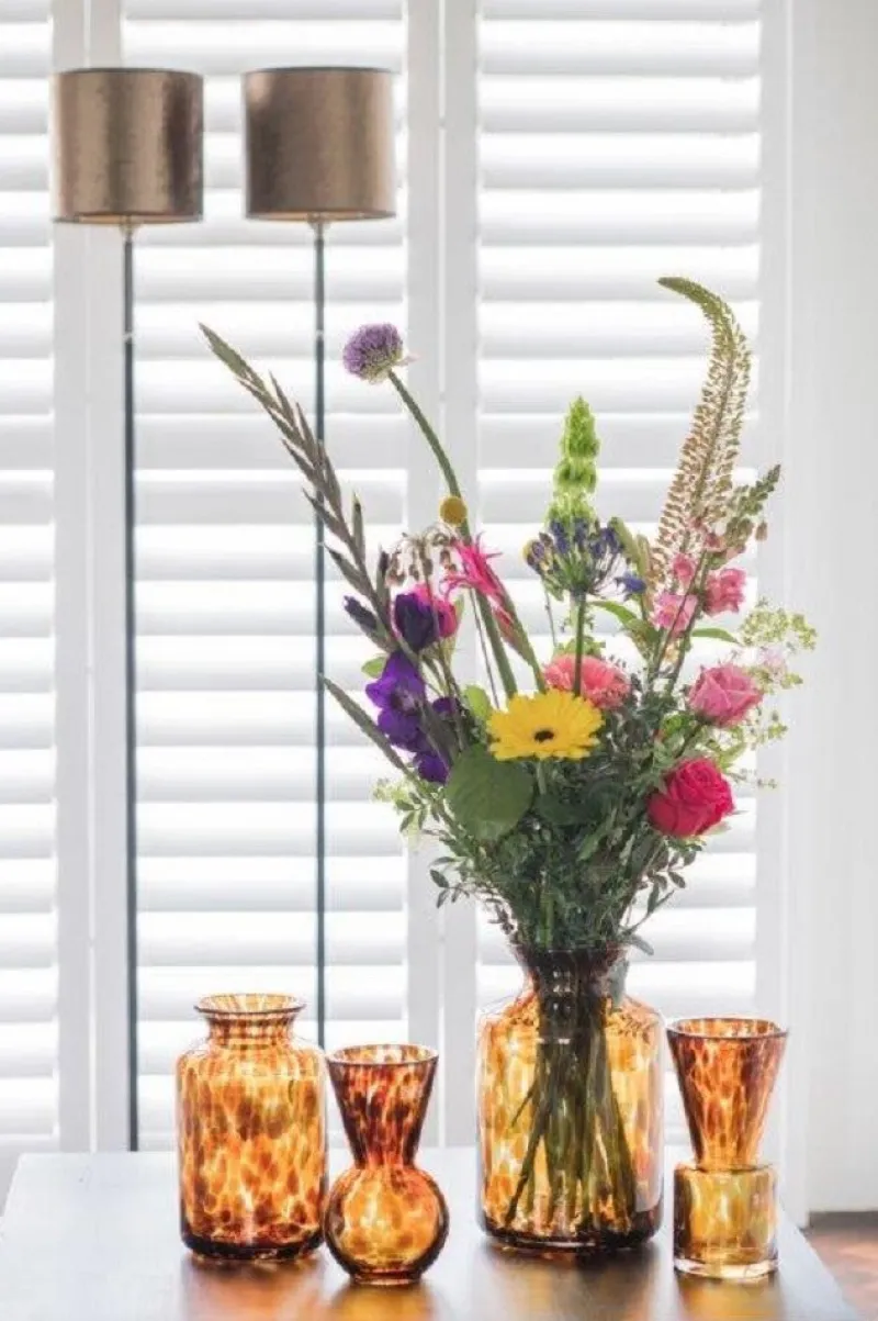 Orchideentopf & Stäbe|Vasen^Glaswaren sonstige Glastopf Leopard Colori