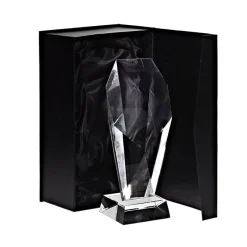 Pokal & Glasblock^Fan Unikate Glastrophäe Diadem Pokal 21cm