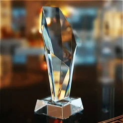 Pokal & Glasblock^Fan Unikate Glastrophäe Diadem Pokal 21cm