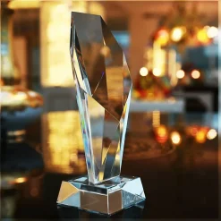 Pokal & Glasblock^Fan Unikate Glastrophäe Diadem Pokal 21cm