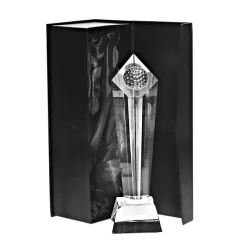 Pokal & Glasblock^Fan Unikate Glastrophäe Golmes Pokal 25cm