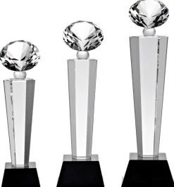 Pokal & Glasblock^Fan Unikate Glastrophäe Pollux Pokal 25cm