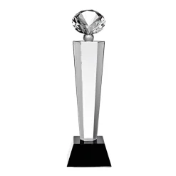 Pokal & Glasblock^Fan Unikate Glastrophäe Pollux Pokal 28cm