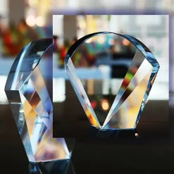 Pokal & Glasblock^Fan Unikate Glastrophäe Sol Pokal 14,5cm