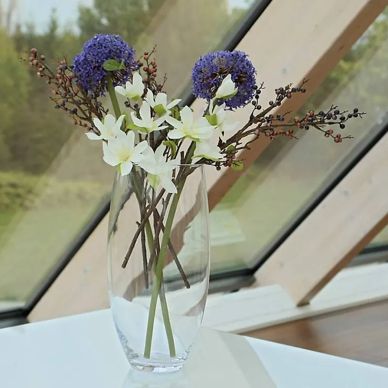 Xxl|Vasen^Cristalica Kingdom Glasvase Banana Famous 34cm moderne Blumenvase Deko Gefäß Klarglas Geschenk