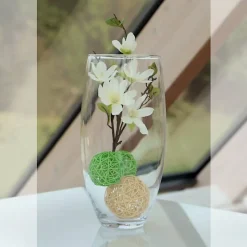 Xxl|Vasen^Cristalica Kingdom Glasvase Banana Famous 34cm moderne Blumenvase Deko Gefäß Klarglas Geschenk