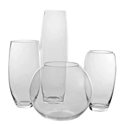 Xxl|Vasen^Cristalica Kingdom Glasvase Banana Famous 34cm moderne Blumenvase Deko Gefäß Klarglas Geschenk