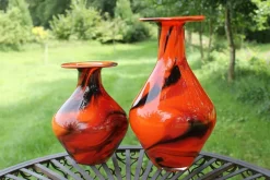 Geburtstag|Vasen^Cristalica Glasvase Blumenvase Gefäß Amphore Malta 23cm Dekoration farbig mundgeblasen