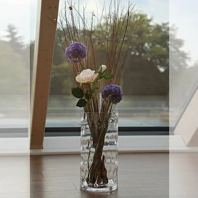 Xxl|Vasen^Cristalica Kingdom Glasvase Bubble Famous 40cm Zylinder Blumenvase Deko Gefäß Klarglas Geschenk