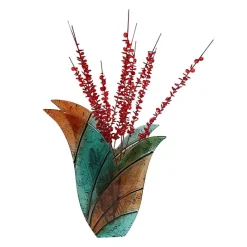 Vasen^Cristalica Art Glass Glasvase Designelement Deko Tischvase Fusing Glas Kunst türkis 31cm Handmade