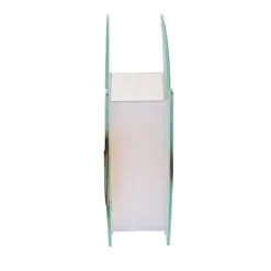 Vasen^Art Glass Glasvase Designelement Deko Tischvase Fusing Glas Kunst weiß gold 31cm Handmade