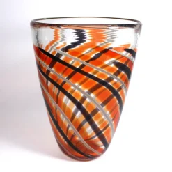 Vasen^Amara Design Glasvase Flame 28cm rot