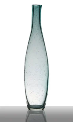 Geburtstag|Einweihung^Glaswaren sonstige Glasvase Flaschenvase Dekovase Blütenvase Belly Aquablau 40 cm