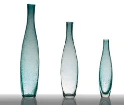 Geburtstag|Einweihung^Glaswaren sonstige Glasvase Flaschenvase Dekovase Blütenvase Belly Aquablau 40 cm