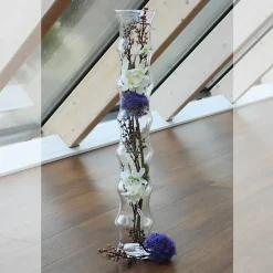 Xxl|Vasen^Cristalica Kingdom Glasvase Palme Famous 85cm Blumenvase XXL Dekoration Gefäß Klarglas Geschenk