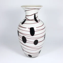 Vasen^Amara Design Glasvase Purple Dots 33cm