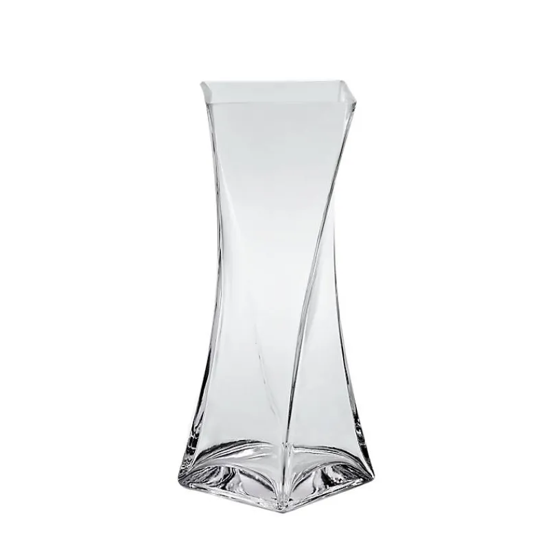 Geburtstag|Frauen^Cristalica Kingdom Glasvase Twister Famous 40cm gedrehte Blumenvase Deko Gefäß Klarglas Geschenk