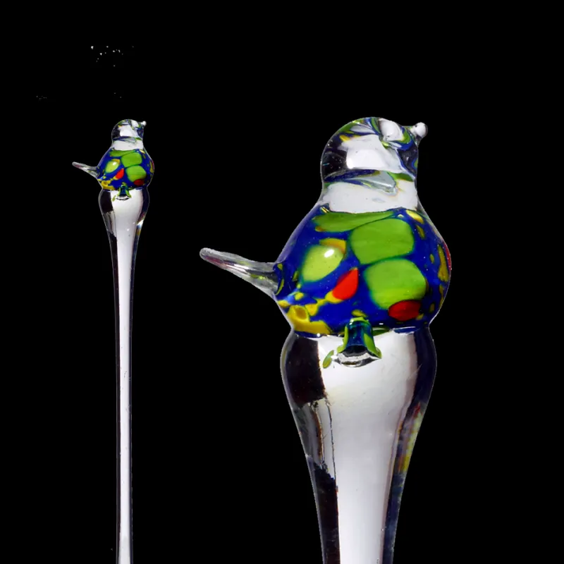 Sonstiges|Tiere & Figuren^Cristalica Glasvogel Blumenstecker auf Stab 40 cm