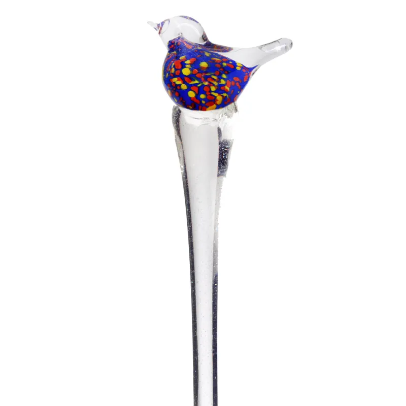 Sonstiges|Tiere & Figuren^Cristalica Glasvogel Blumenstecker auf Stab 40 cm