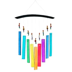 Fensterhänger^Cristalica Glas-Windspiel m. Bogen "Dekoration (32 cm)