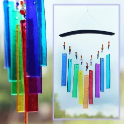 Fensterhänger^Cristalica Glas-Windspiel m. Bogen "Dekoration (32 cm)