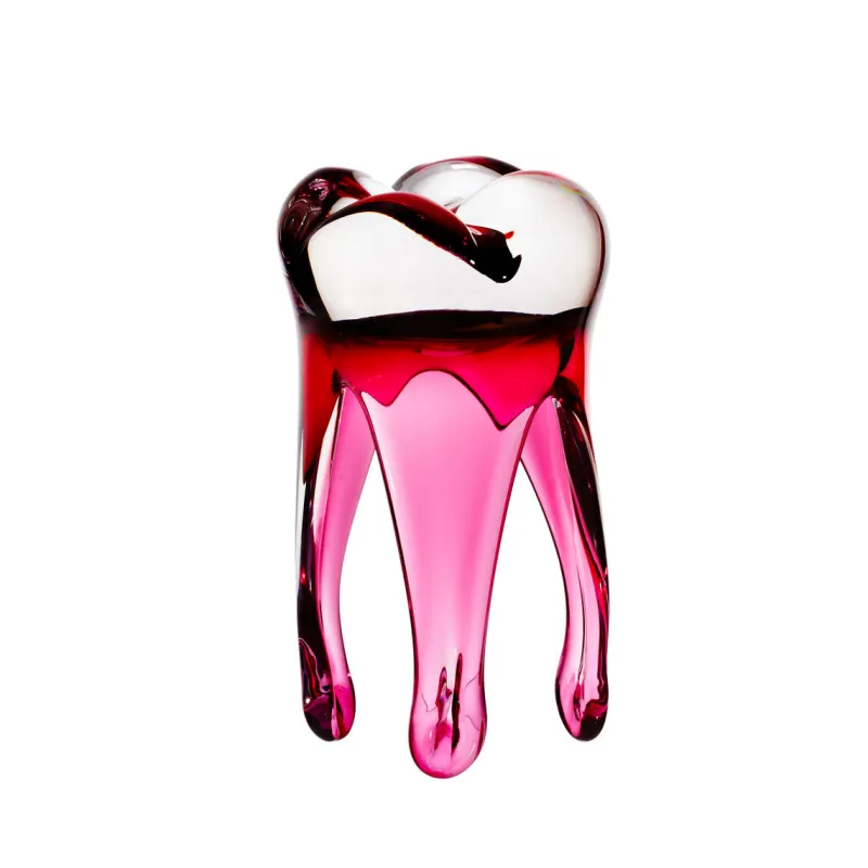 Jubiläum|Skulpturen^Art Glass Glaszahn Trophäe div. Größen/Farben