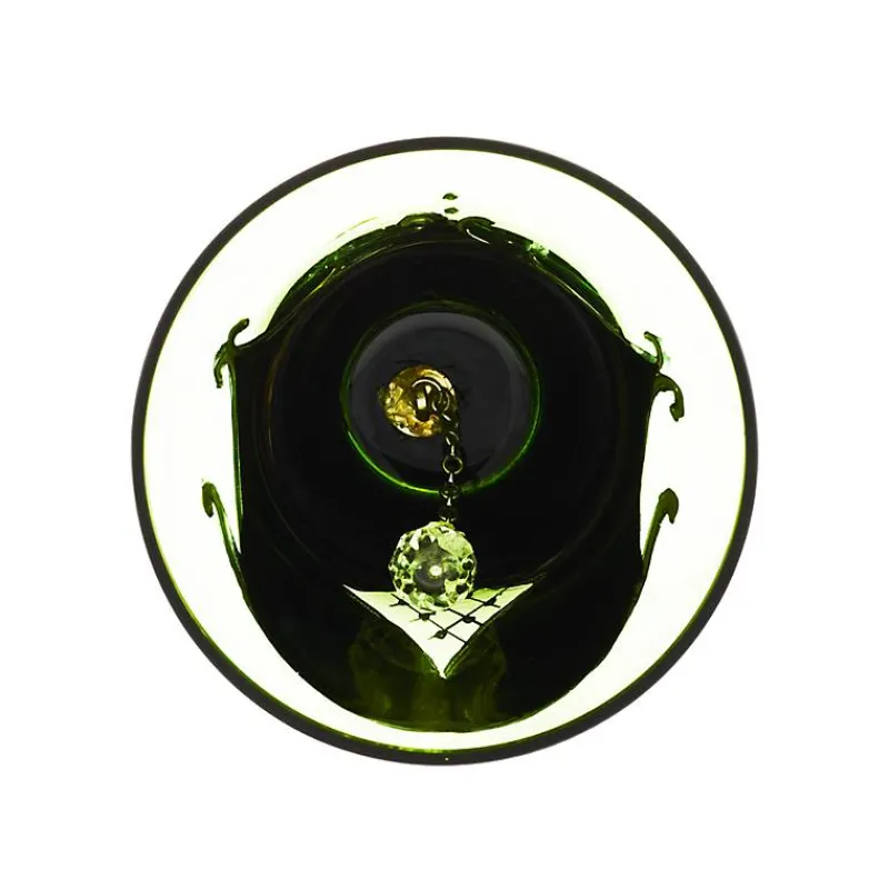 Tischglocken^Art Glass Glocke Green Queen 16 cm, Grün/Gold, aus Glas
