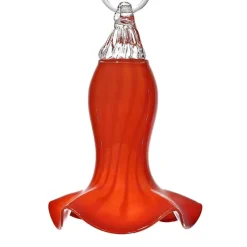 Blüten^Art Glass Glockenblüte hängend Gartenflair 25cm mit Stab