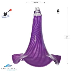 Blüten^Art Glass Glockenblüte hängend Gartenflair 25cm mit Stab