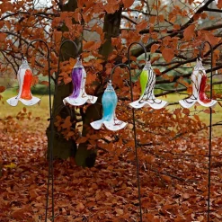 Blüten^Art Glass Glockenblüte Punto hängend Gartenflair 27cm mit Stab