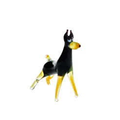 Kinder|Tiere & Figuren^Art Glass Hund Dobermann Mini Plus 4-5cm Glas Figuren Sammeln Vitrine Miniatur Haustier